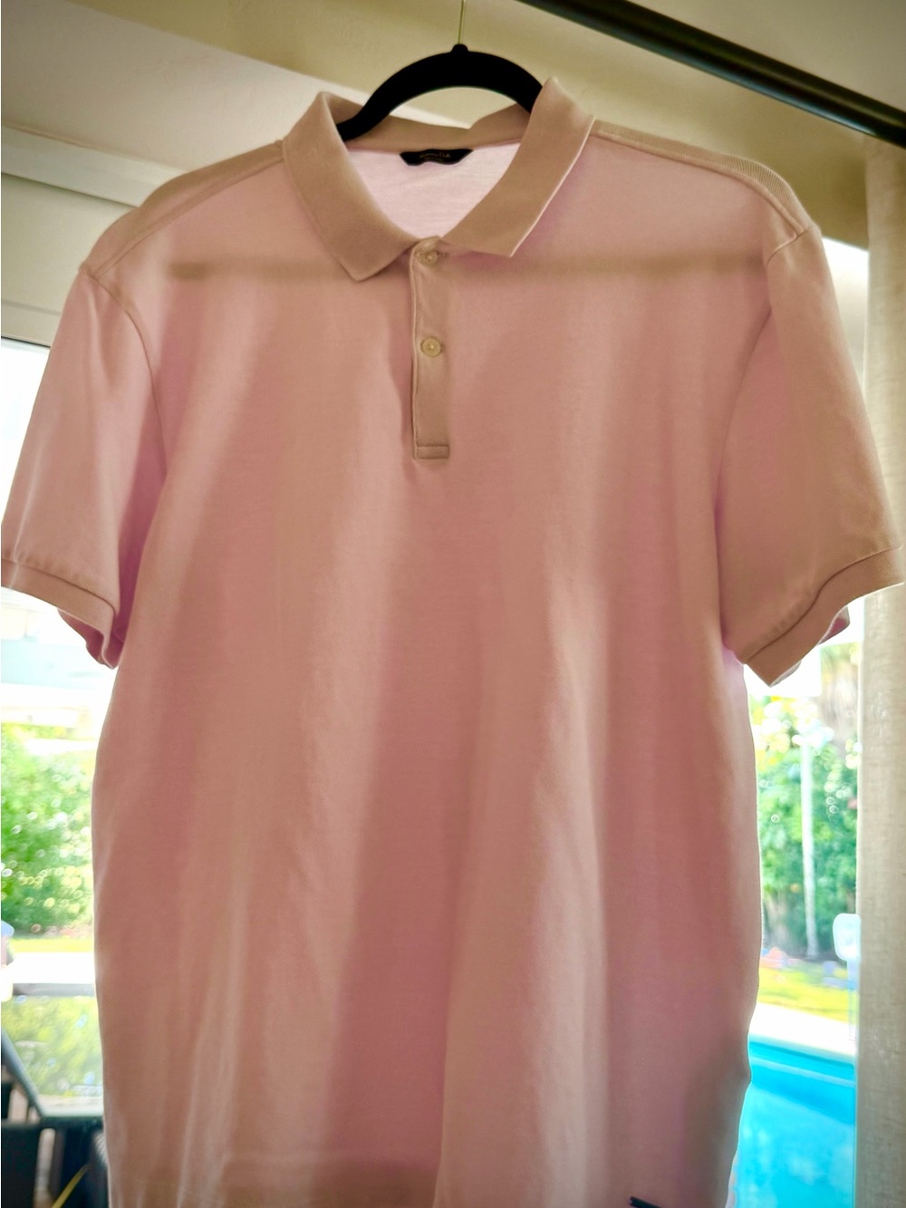 Massimo Dutti Light Pink Short-Sleeve Polo - Picture 1 of 2